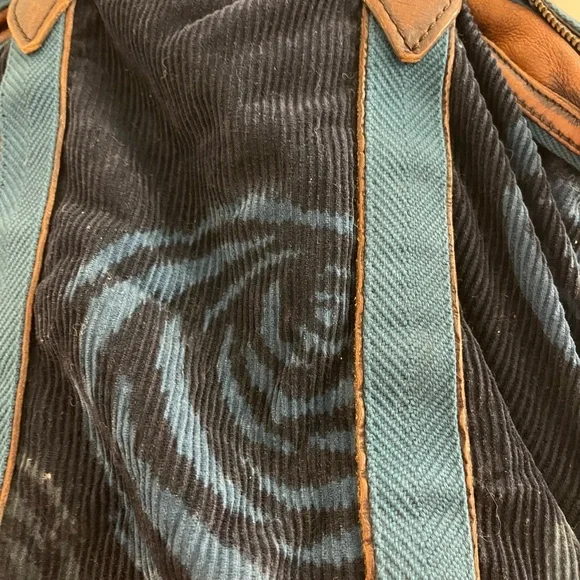 Marc by Marc Jacobs Blue and Brown Corduroy Tote Bag - Picture 3 of 7